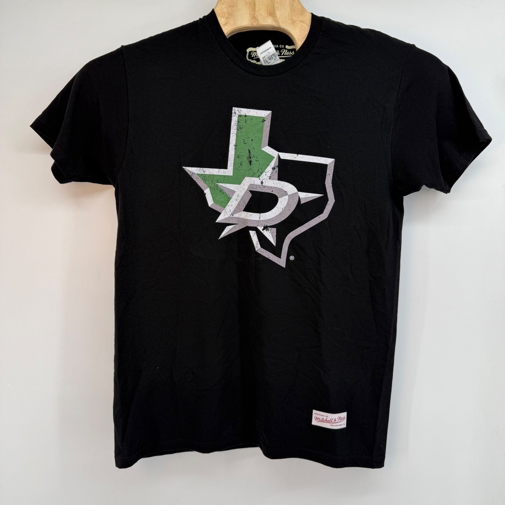 Mitchell Ness Dallas‎ Stars NHL Hockey T Shirt Black Men's Size M